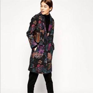 ASOS floral wool coat